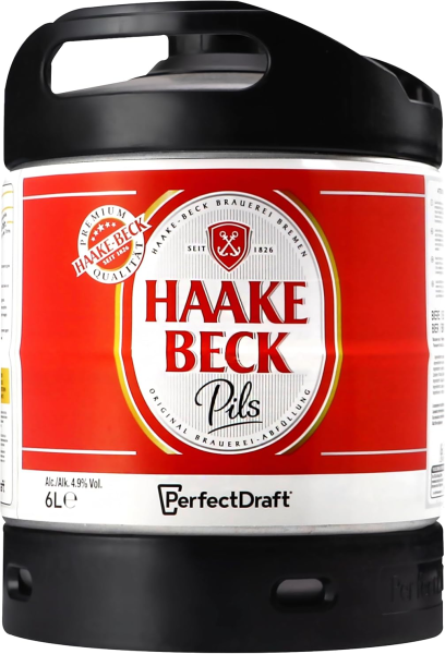 Haake Beck's Pils Perfect Draft 6 liter vat 5% alcohol navulbaar