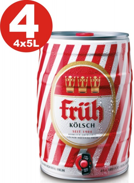 4 x Frueh Koelsch 5 L partyvat 4,8% vol.