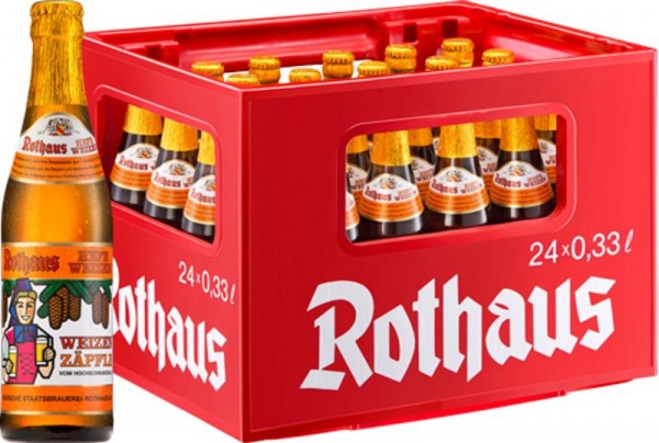 24 x Rothaus Hefeweizen Zäpfle 0,33 L- 5,4% Originalkiste Weizenzäpfle MEHRWEG