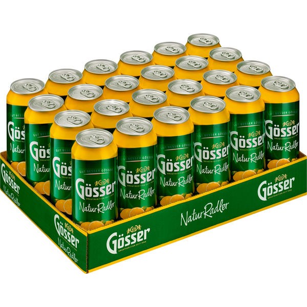 2 x Gösser Natur Radler Zitrone 24 x 0,5L = 48 Dosen 2,0% vol. alc.. EINWEG