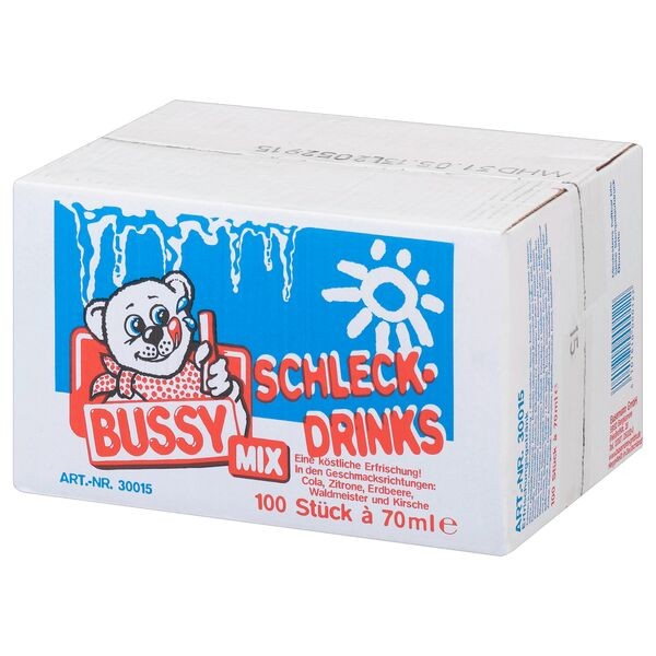 200 x 40 ml BUSSY Mix Water Ice Drinks Karton - gemengd