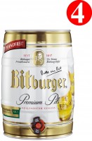 4x Bitburger Premium Pils 5 Liter Partyfass 4,8% vol 4x Bitburger Premium Pils 5 Liter Partyfass 4,8% vol