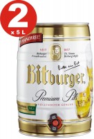 2 x Bitburger Premium Pils 5 Liter Partyfass 4,8% vol 2 x Bitburger Premium Pils 5 Liter Partyfass 4,8% vol