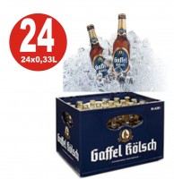 24 x Gaffel Kölsch 0,33 Flaschenkarton 4,8% Vol. alc. MEHRWEG 24 x Gaffel Kölsch 0,33 Flaschenkarton 4,8% Vol. alc. MEHRWEG