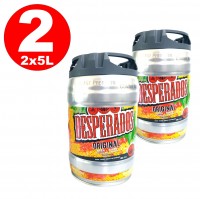 2 x Desperados Bier mit Tequila Partyfass 5 Liter Fass inkl. Zapfhahn 5,9% vol. 2 x Desperados Bier mit Tequila Partyfass 5 Liter Fass inkl. Zapfhahn 5,9% vol.