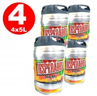 4 x Desperados Bier mit Tequila Partyfass 5 Liter Fass inkl. Zapfhahn 5,9% vol. 4 x Desperados Bier mit Tequila Partyfass 5 Liter Fass inkl. Zapfhahn 5,9% vol.